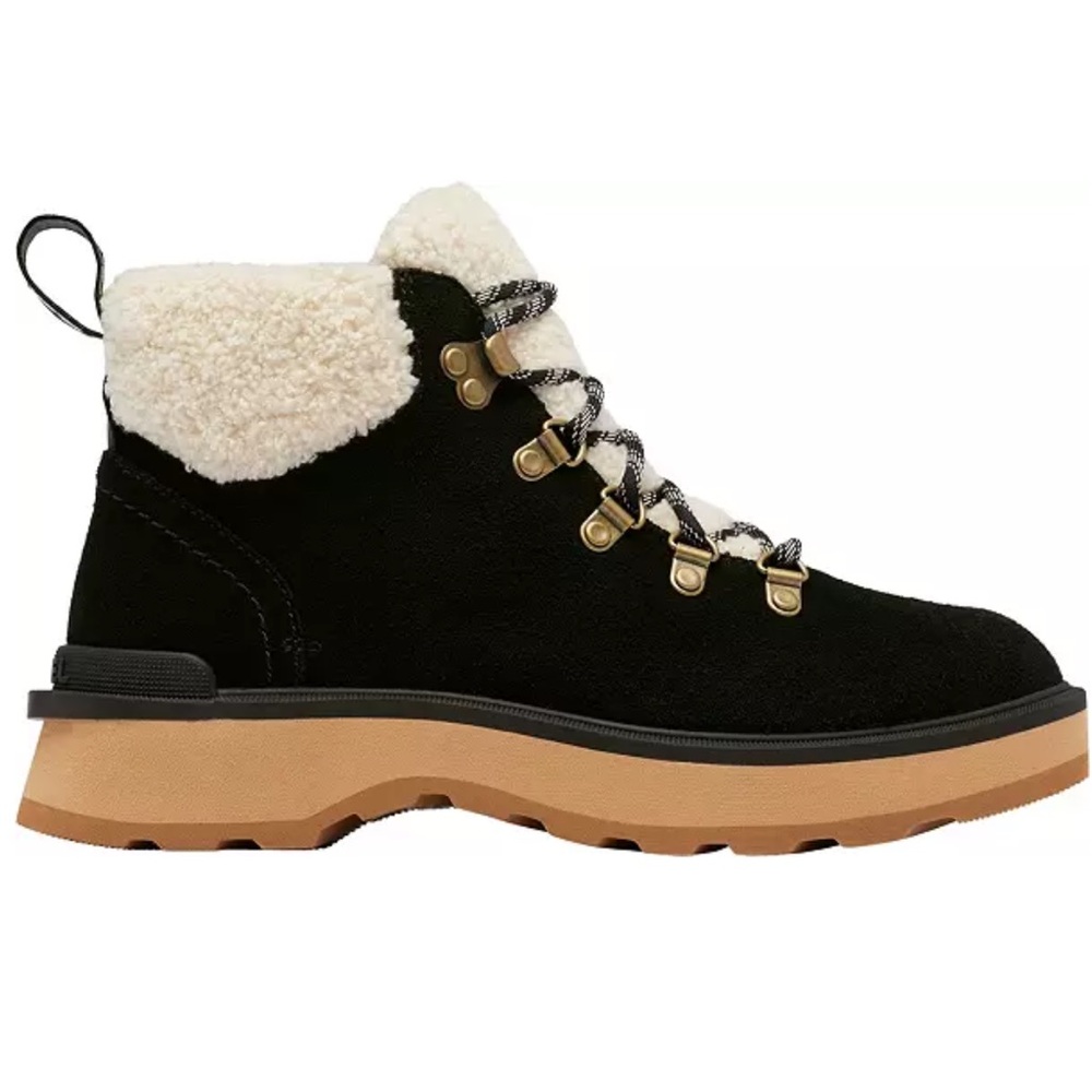 New- SOREL Hi-Line Cozy Hiker Boot- Black - Size 9